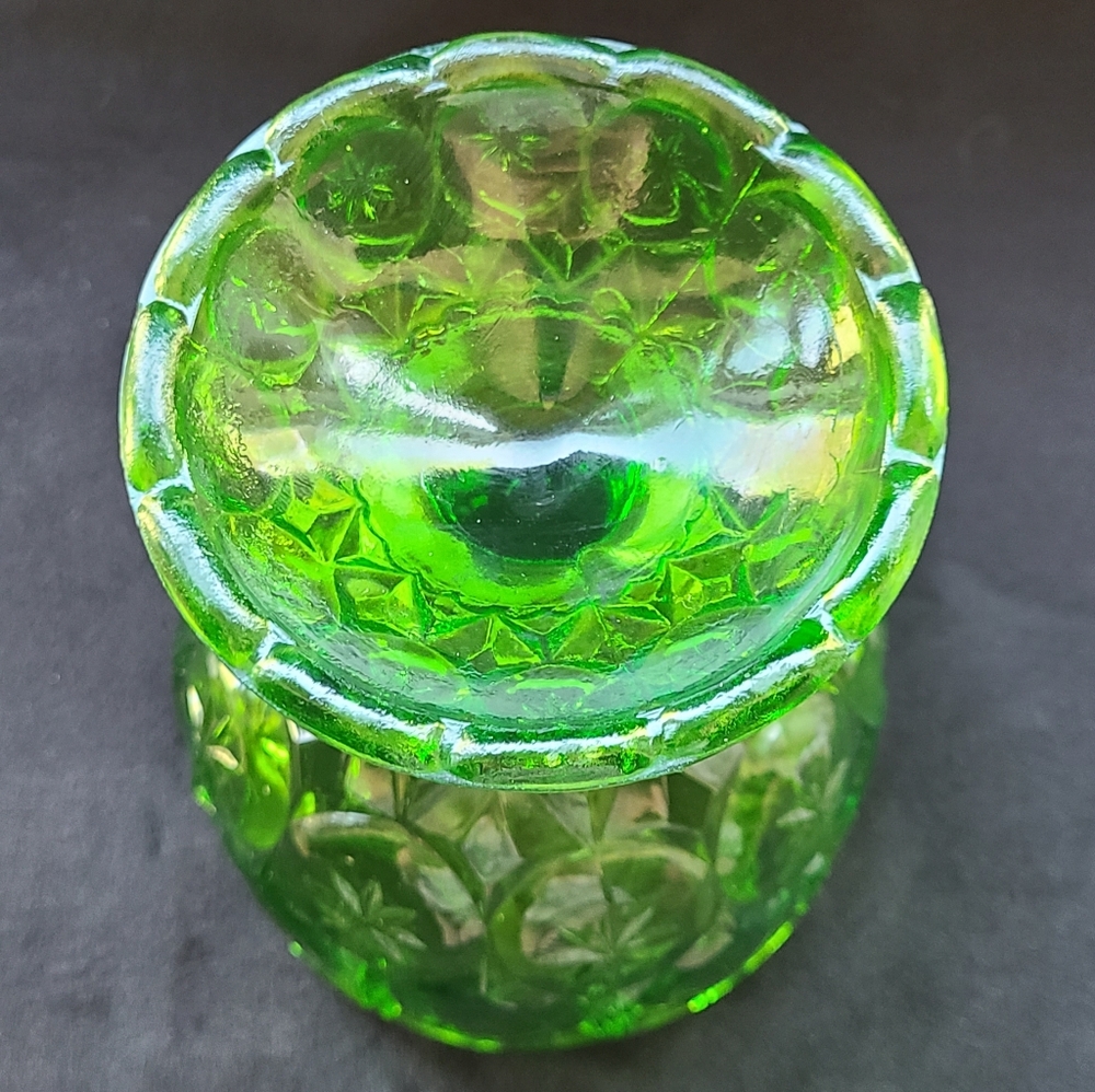 Uranium Moon And Stars Vintage Compote - Picture 5 of 5